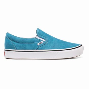 Férfi Vans Washed Canvas ComfyCush Slip-on Cipő VA6509837 Világoskék